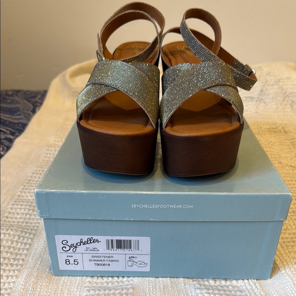Seychelles Women's silver platform Sweetener NIB